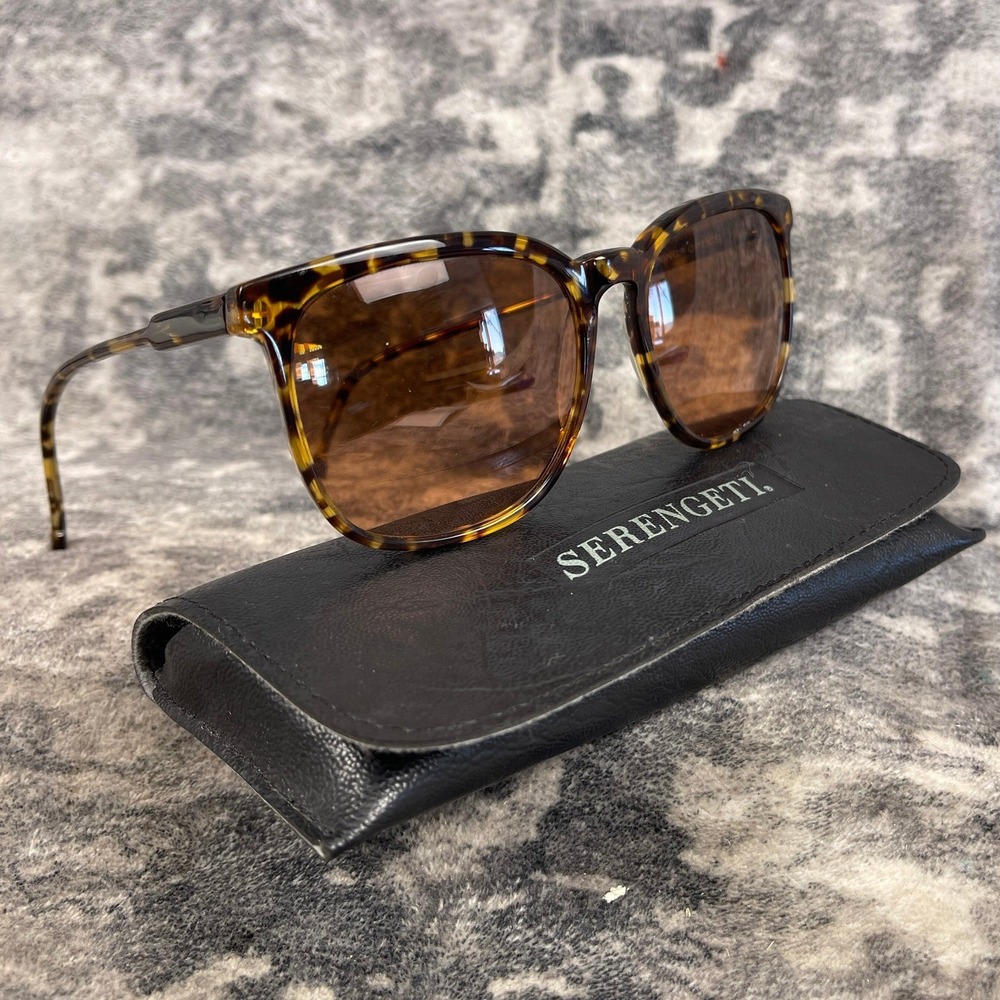 Vtg Serengeti Women Tortoise Shell Drivers Sunglasses Case
